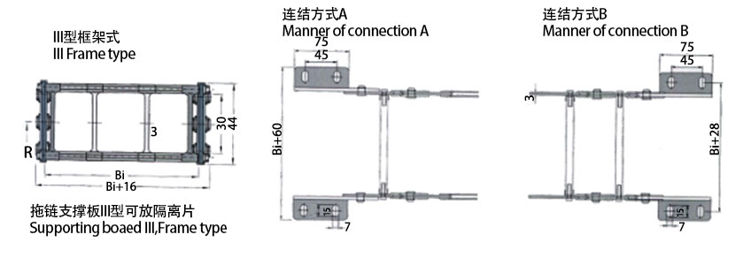 TL III型鋼制拖鏈上下分開(kāi)式圖片